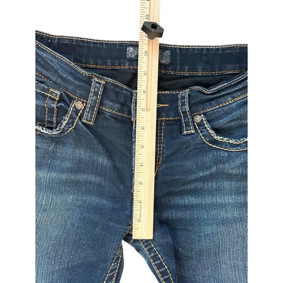 Silver Jeans Aiko Bootcut Jeans Womens 30x33 Blue Stretch Denim Low Rise - Picture 4 of 11